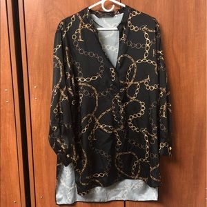 Zara Chain Print Blouse
